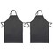 Heavy Duty Waterproof Apron, Vinyl Material (Black, 29.5 x 43.3 In, 2 Pack)